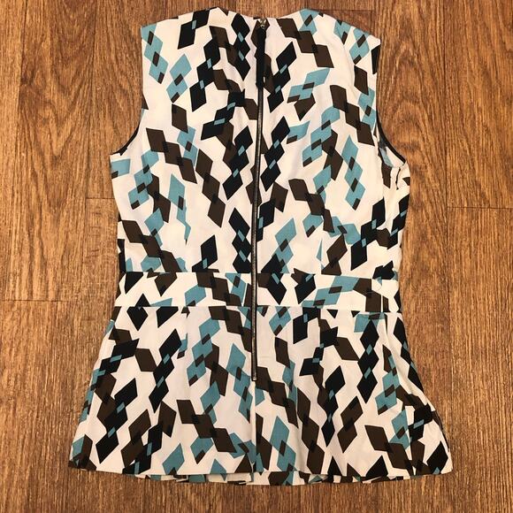 Marni Winter Edition 2012 Abstract Geometric Sleeveless Peplum Blouse Size EU 40 - Picture 7 of 10
